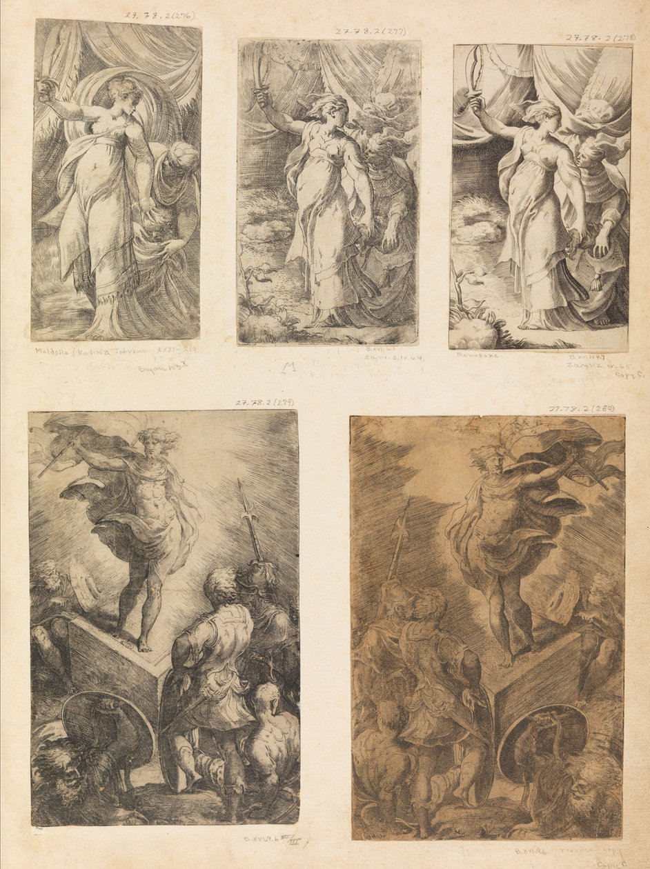 Judith, ylösnousemus, n. 1540-43. tekijältä Andrea Schiavone