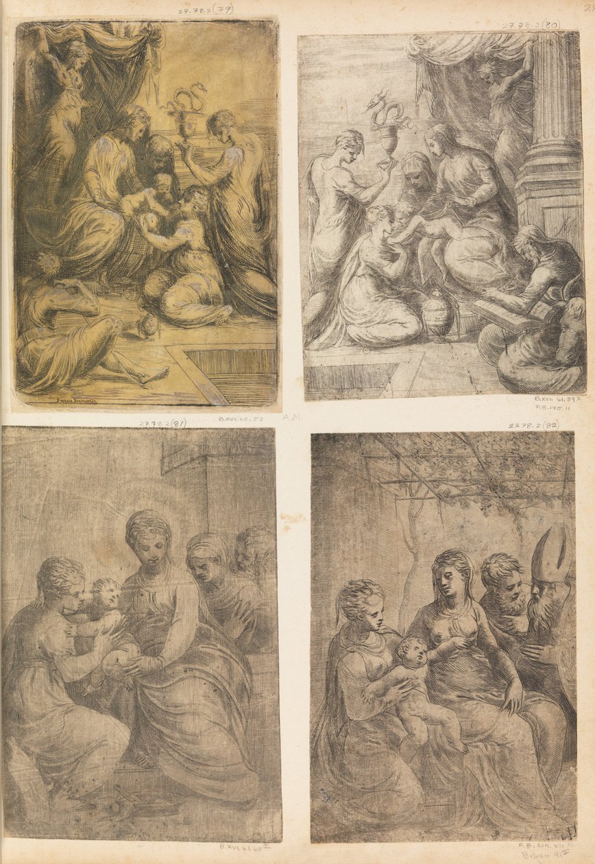 Madonna pyhien kanssa, n. 1548-52. tekijältä Andrea Schiavone