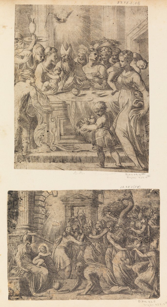 The Adoration of the Magi, n. 1542-46. tekijältä Andrea Schiavone