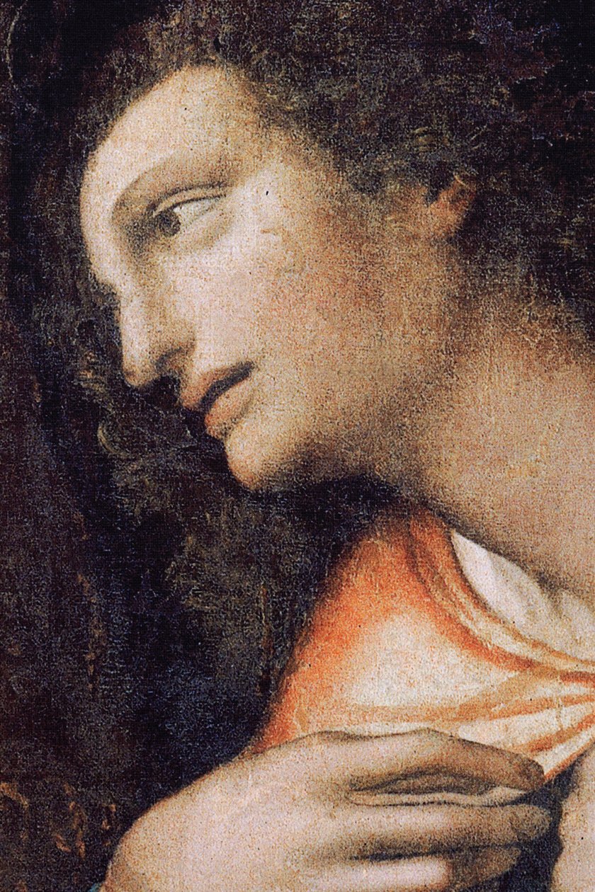 Abbey (Tongerlo Abbey). Maalaus. Viimeinen ehtoollinen. 1506-1507. Yksityiskohta (maalaus) tekijältä Andrea Solario