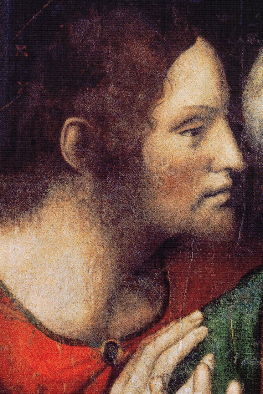 Abbey (Tongerlo Abbey). Maalaus. Viimeinen ehtoollinen. 1506-1507. Yksityiskohta (maalaus) tekijältä Andrea Solario