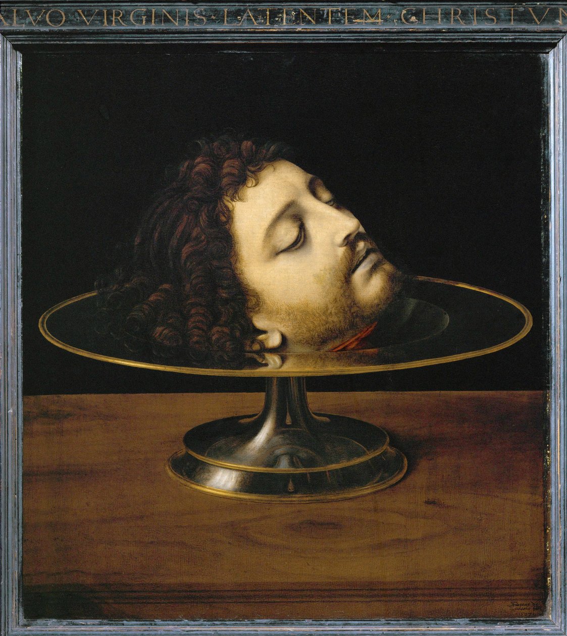 Tete de saint Jean-Baptiste - Pyhän Johannes Kastajan pää ... tekijältä Andrea Solario