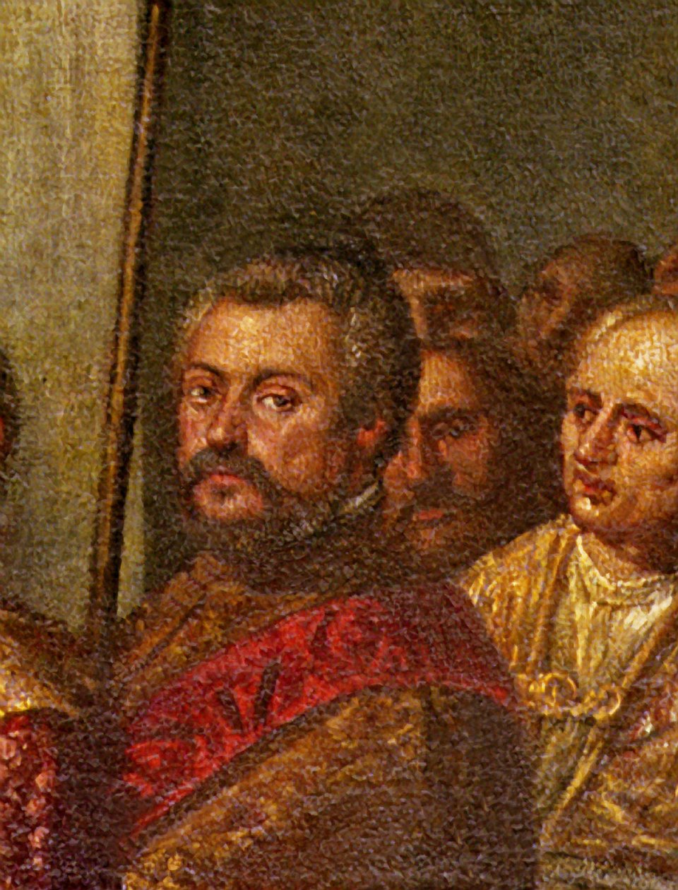Venetsialainen senaattori, yksityiskohta Ranskan kuningas Henrik III:n vierailusta Venetsiassa vuonna 1574, Neljän oven huoneesta (yksityiskohta kuvasta 71525). tekijältä Andrea Vicentino