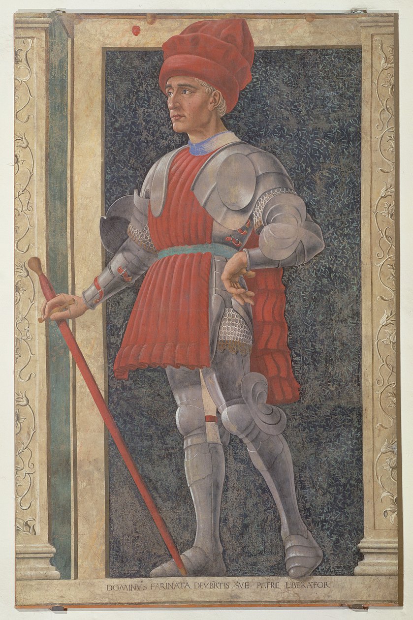 Farinata degli Uberti (k. 1264) kuuluisien miesten ja naisten Villa Carducci -sarjasta, n. 1450 (katso lisätietoja kohdasta 28492) tekijältä Andrea del Castagno