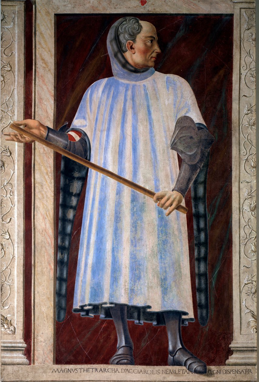 Napolin suuren senechalin Niccolo Acciaiuolin muotokuva (Fresko tekijältä Andrea del Castagno
