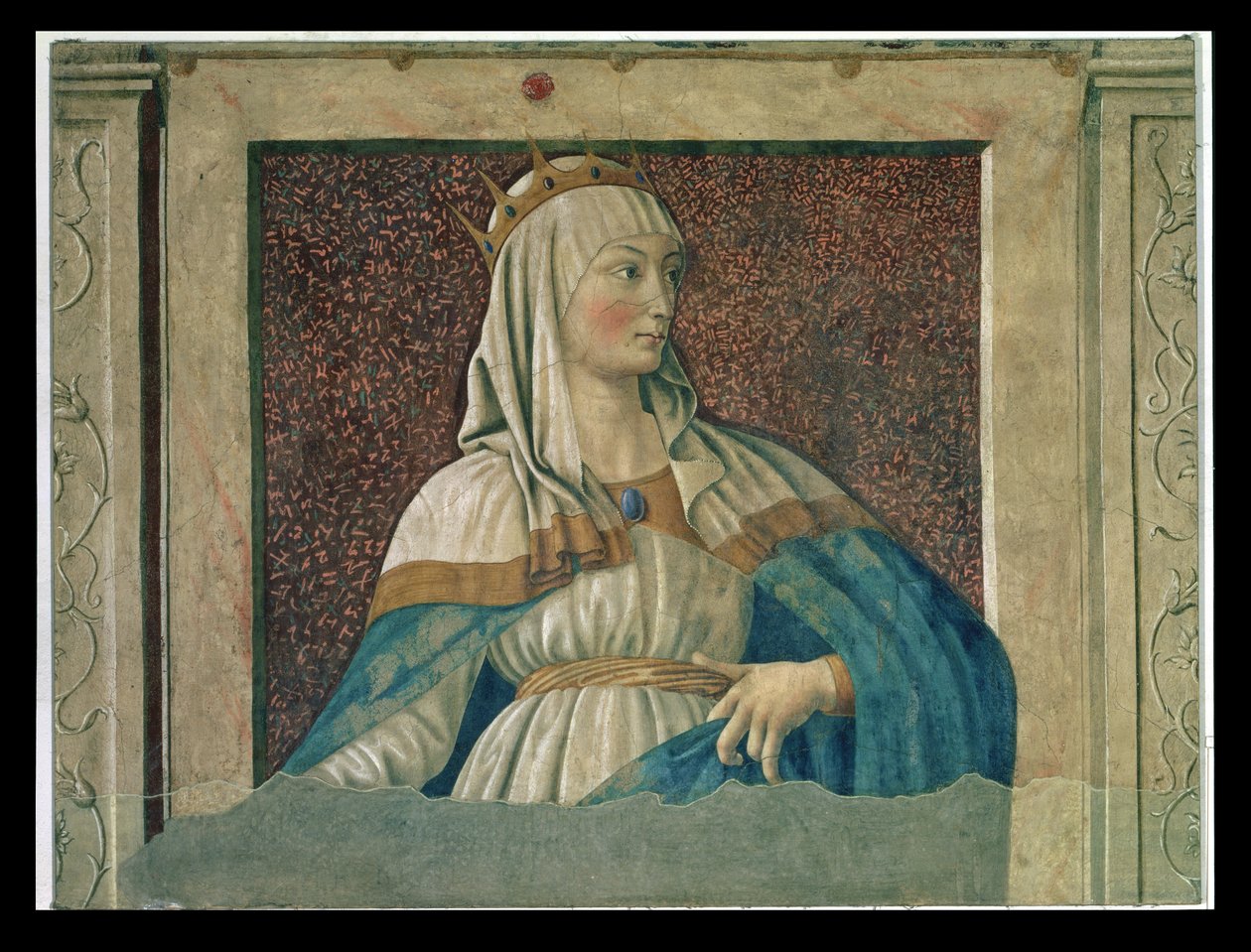 Kuningatar Esther, kuuluisien miesten ja naisten Villa Carducci -sarjasta, n. 1450 tekijältä Andrea del Castagno