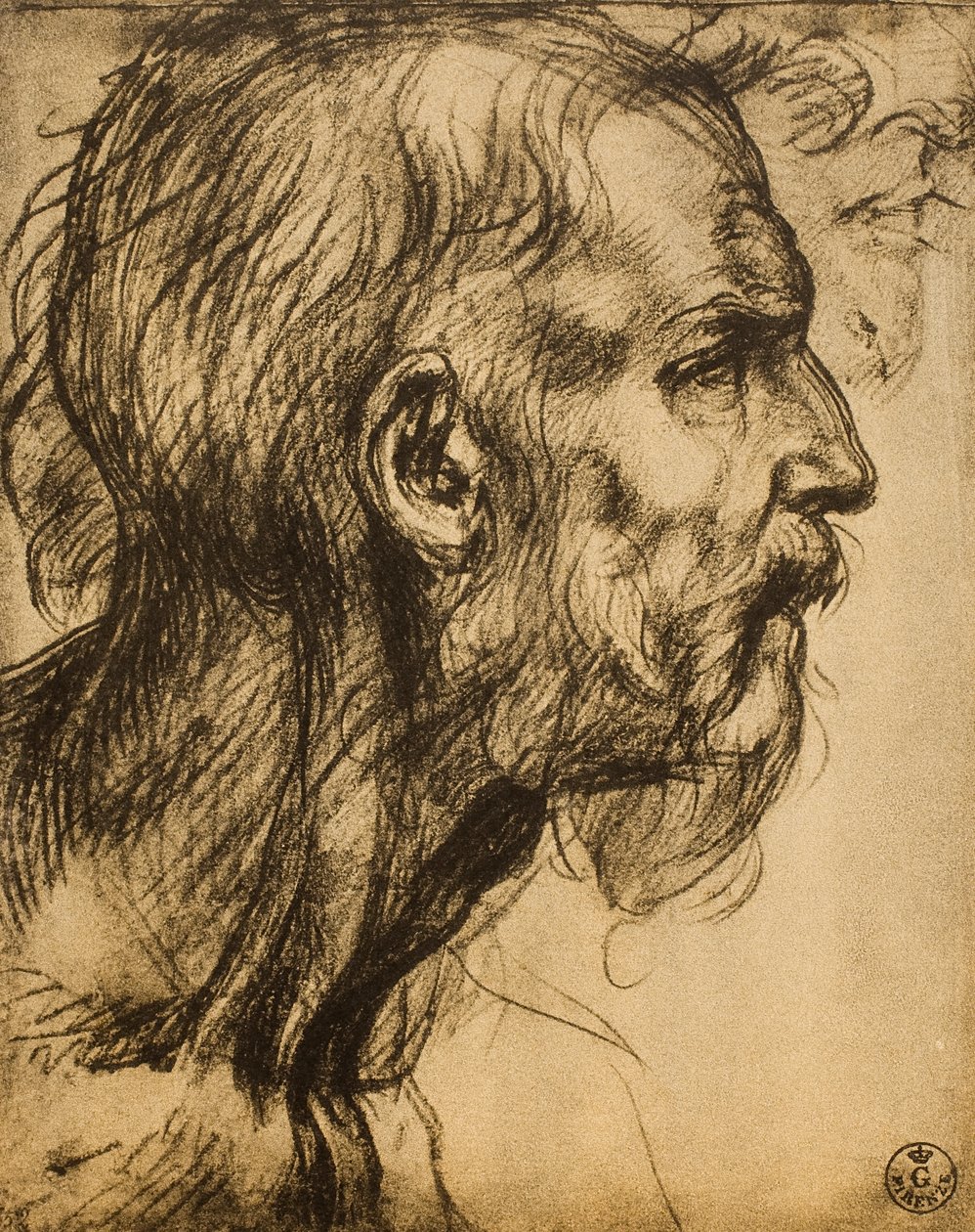 Profeetta Sakariaan pää tekijältä Andrea del Sarto