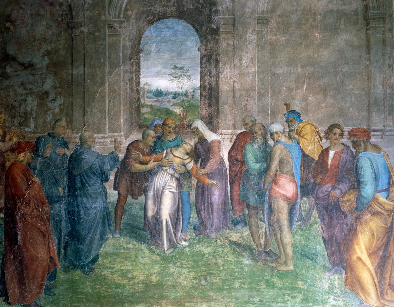 Vallanneen naisen parantaminen, kirjoittanut Andrea del Sarto tekijältä Andrea del Sarto