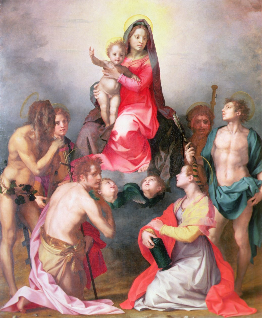 Madonna ja lapsi pyhien kanssa tekijältä Andrea del Sarto