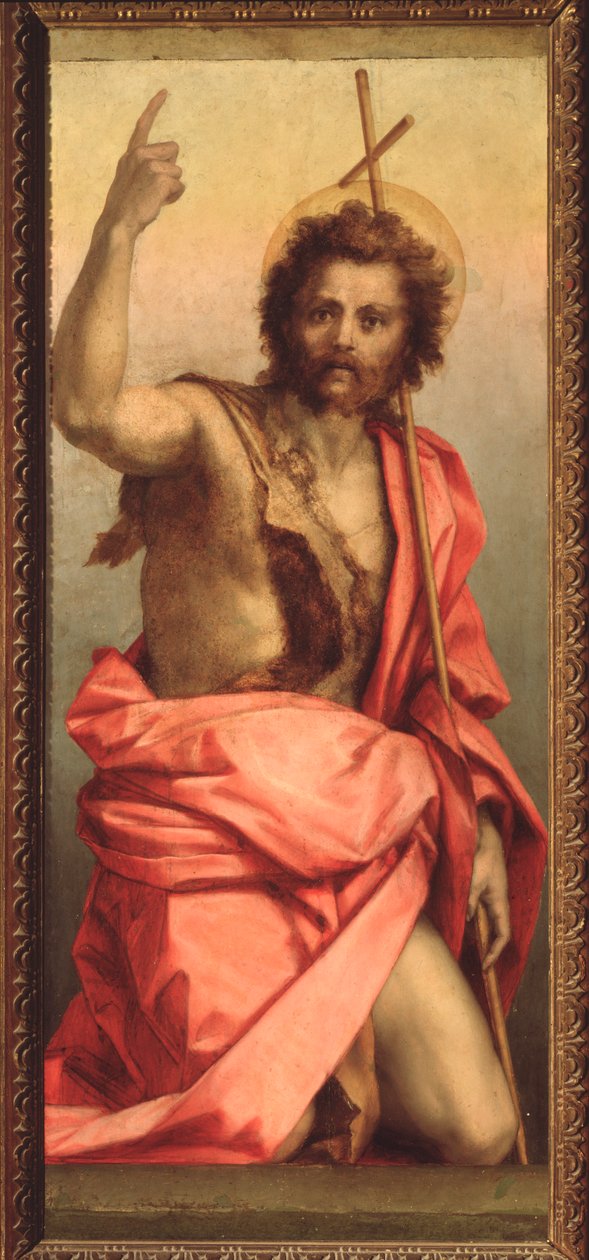 Pyhä Johannes Kastaja, Pyhän Agneksen alttaritaulu (maalaus, 1525-1528) tekijältä Andrea del Sarto
