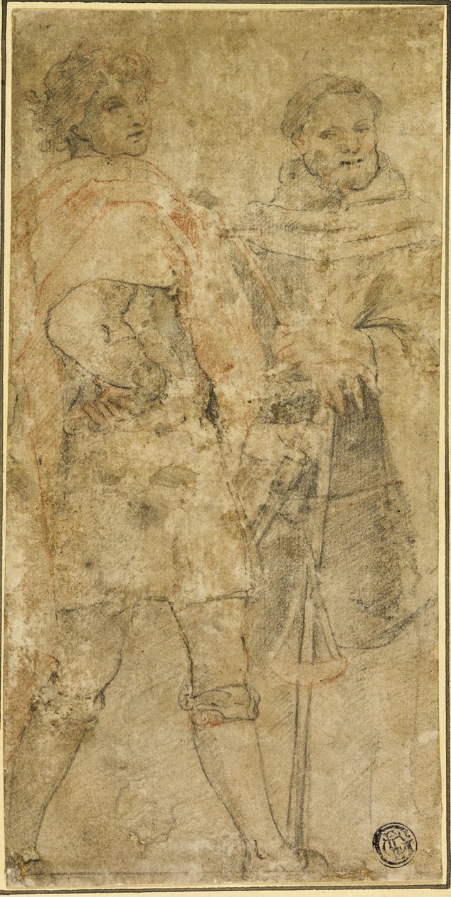Pyhä Mikael ja San Giovanni Gualberto tekijältä Andrea del Sarto