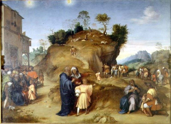 Kohtauksia Pyhän Joosefin lapsuudesta (öljy paneelille) tekijältä Andrea del Sarto
