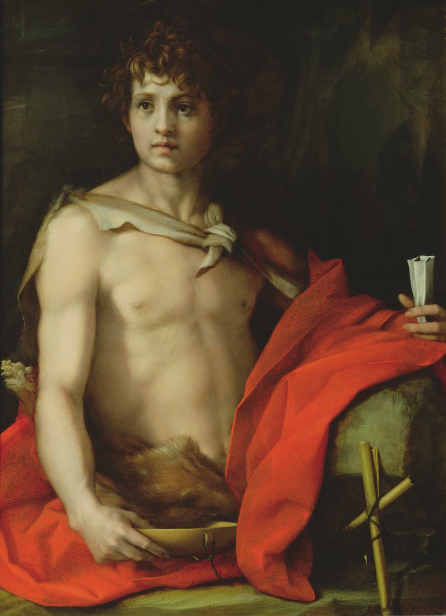 Johannes Kastaja, 1522 (tempera taululle). tekijältä Andrea del Sarto