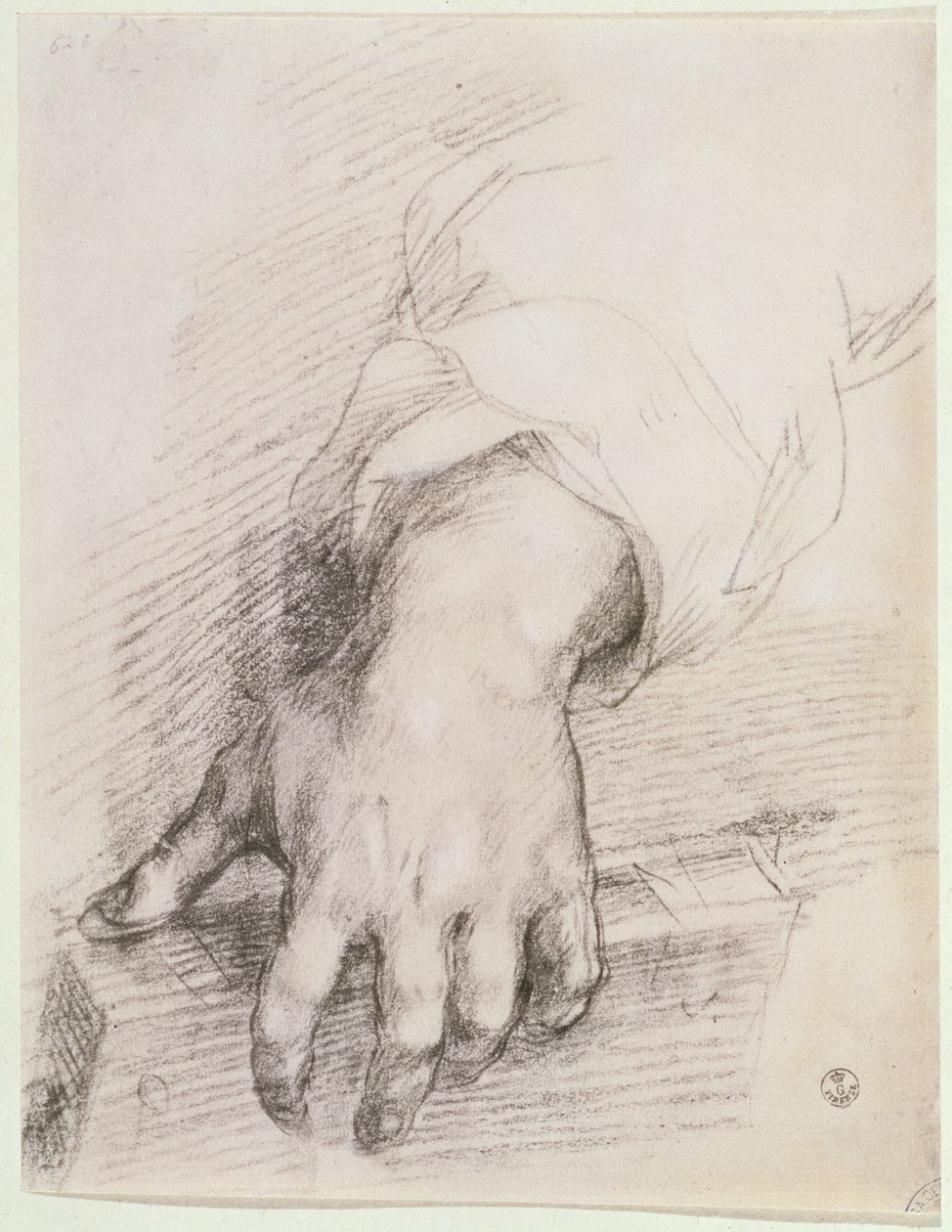 Harppu Madonnan käden tutkimus (liitu paperille) tekijältä Andrea del Sarto