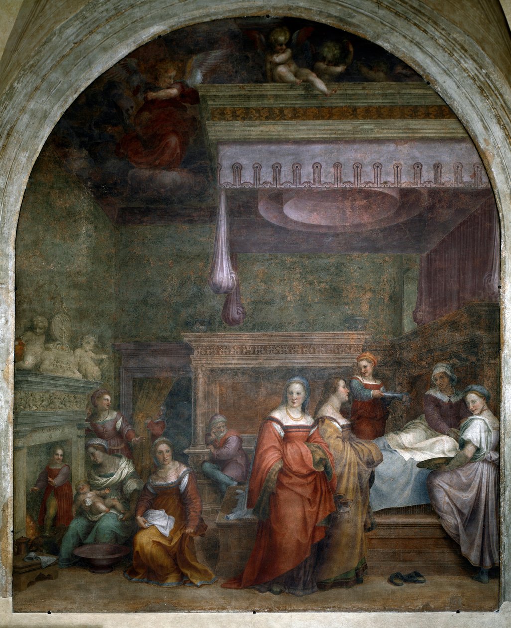 Marian syntymä (Fresko tekijältä Andrea del Sarto