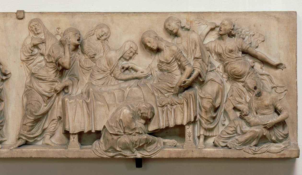 Reliefi Francesca Tornabuonin kuolemasta tekijältä Andrea del Verrocchio