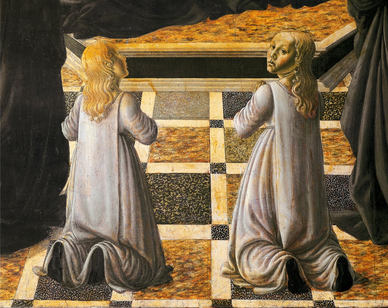 Andrea del Verrocchion (1437-1488) Saint Monica, yksityiskohta, Santo Spiriton kirkko, Firenze tekijältä Andrea del Verrocchio