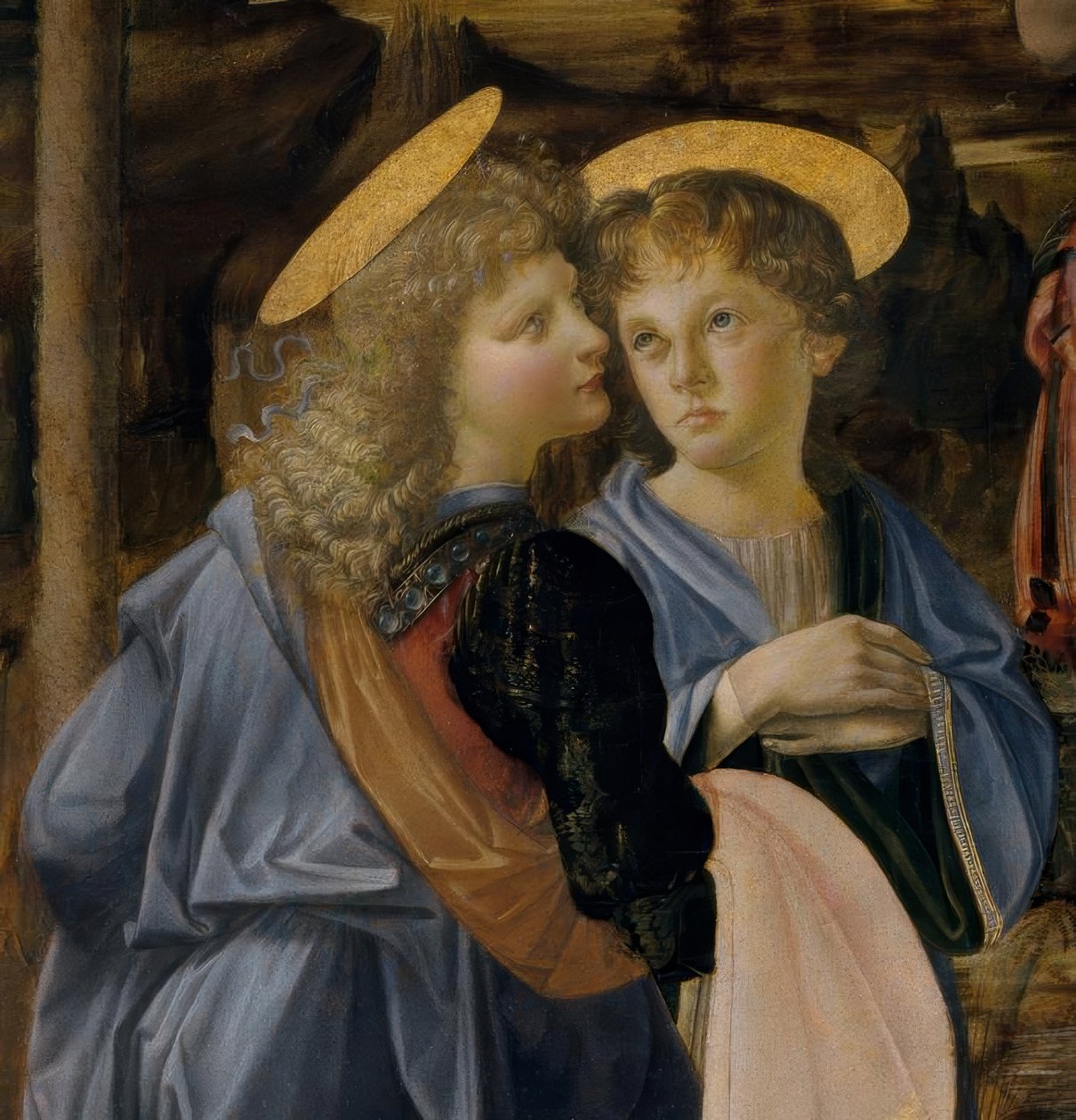 Verrocchio u. Leonardo, Engel aus Taufe Christi tekijältä Andrea del Verrocchio