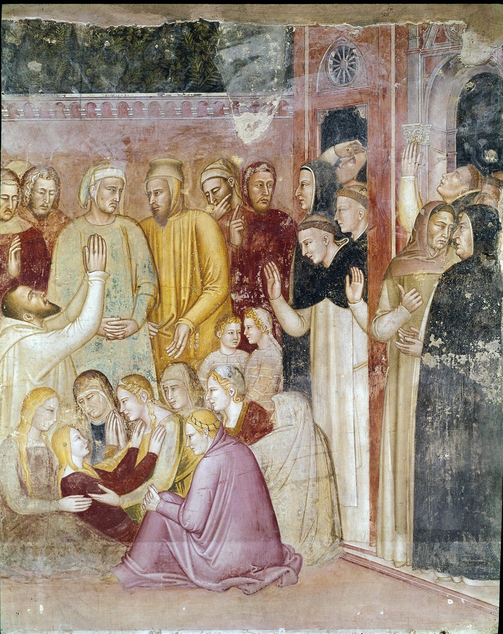 Pyhä Pietari marttyyri parantaa halvaantuneen Annan tekijältä Andrea di Bonaiuto (fl.1343 77)