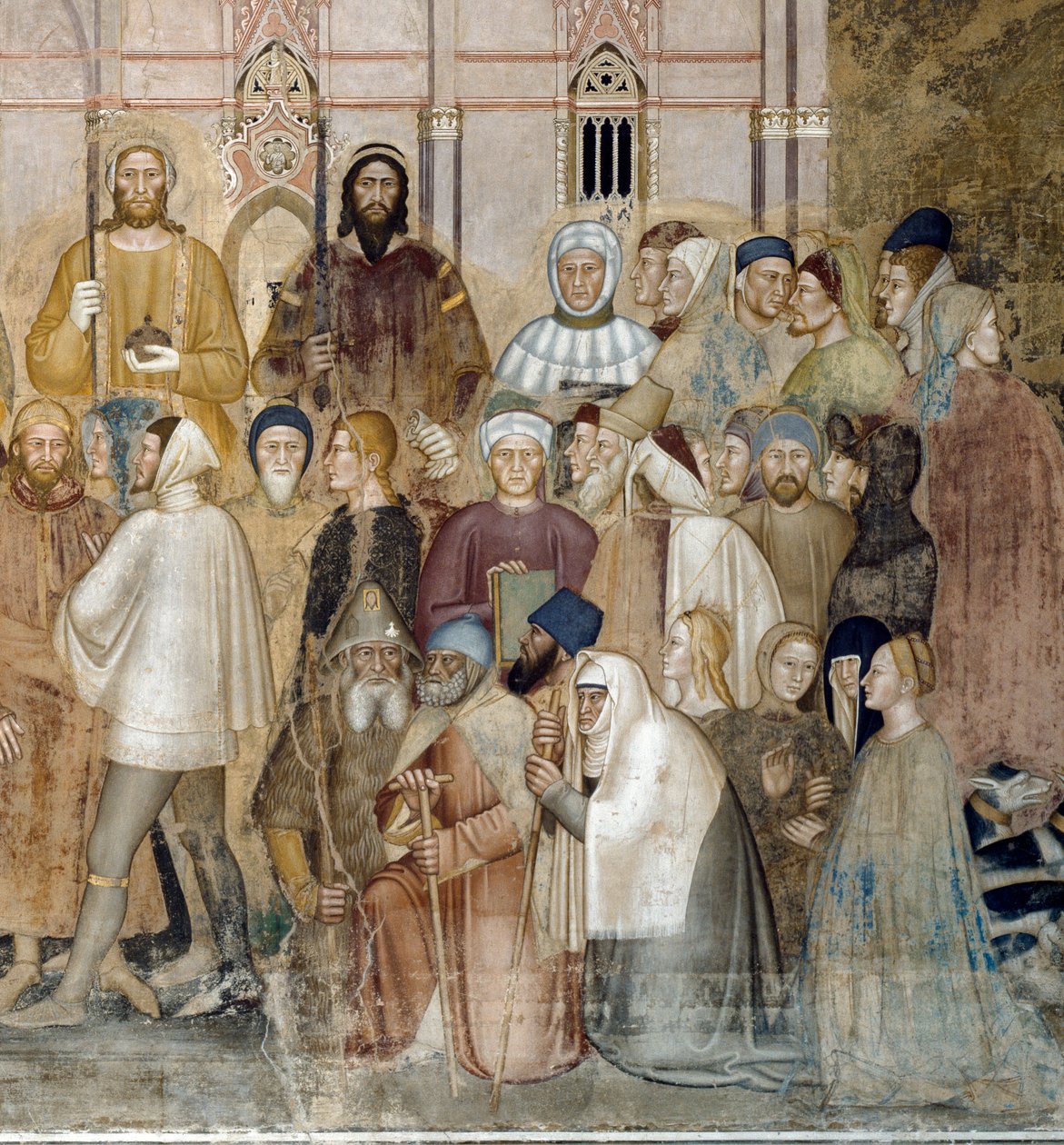 Katolisen kirkon voitto (Freskon yksityiskohta tekijältä Andrea di Bonaiuto (fl.1343 77)