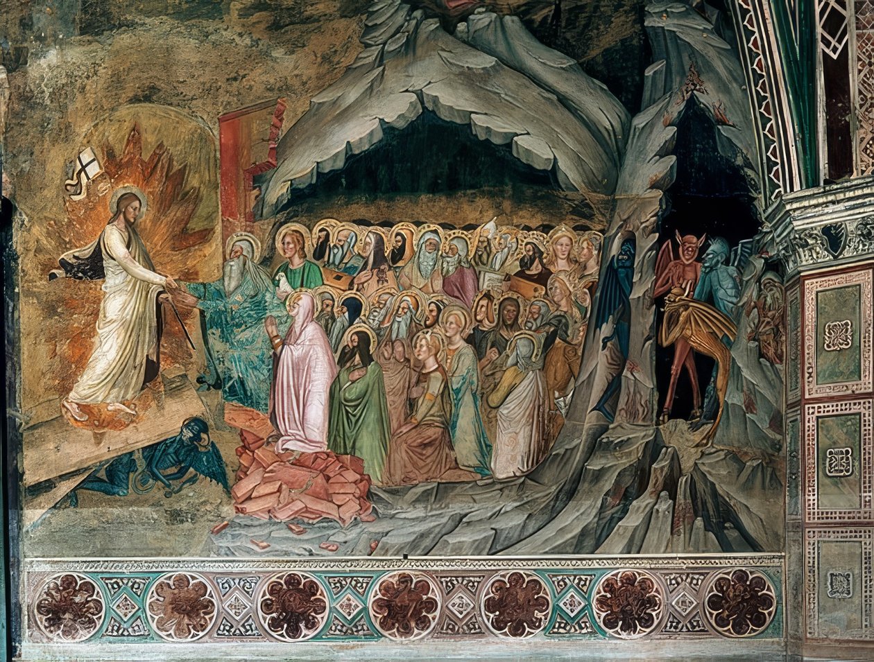 Abstieg Christi in den Limbus. Noin 1367-1369 tekijältä Andrea di Bonaiuto