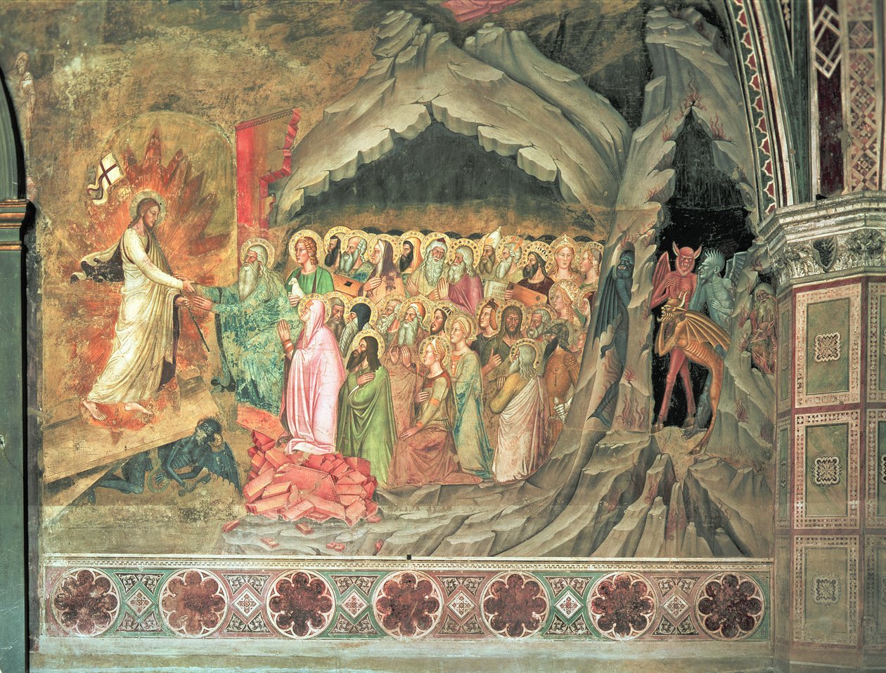 Laskeutuminen Limboon espanjalaisesta kappelista, 1366-88 tekijältä Andrea di Bonaiuto fl.1343 77 Andrea di Bonaiuto fl.1343 77