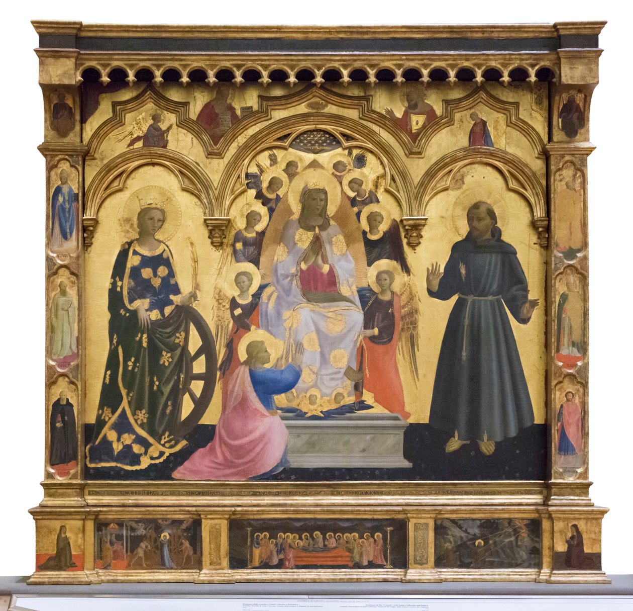 Cintolan Madonna pyhimyksen Katariinan ja Franciscuksen kanssa tekijältä Andrea di Giusto Manzini