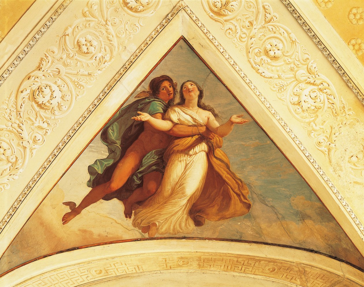 Merkuriuksen kehys, Andrea Appianin (1754-1817) fresko, Villa Reale, Monza, Italia tekijältä Andrea the Elder Appiani