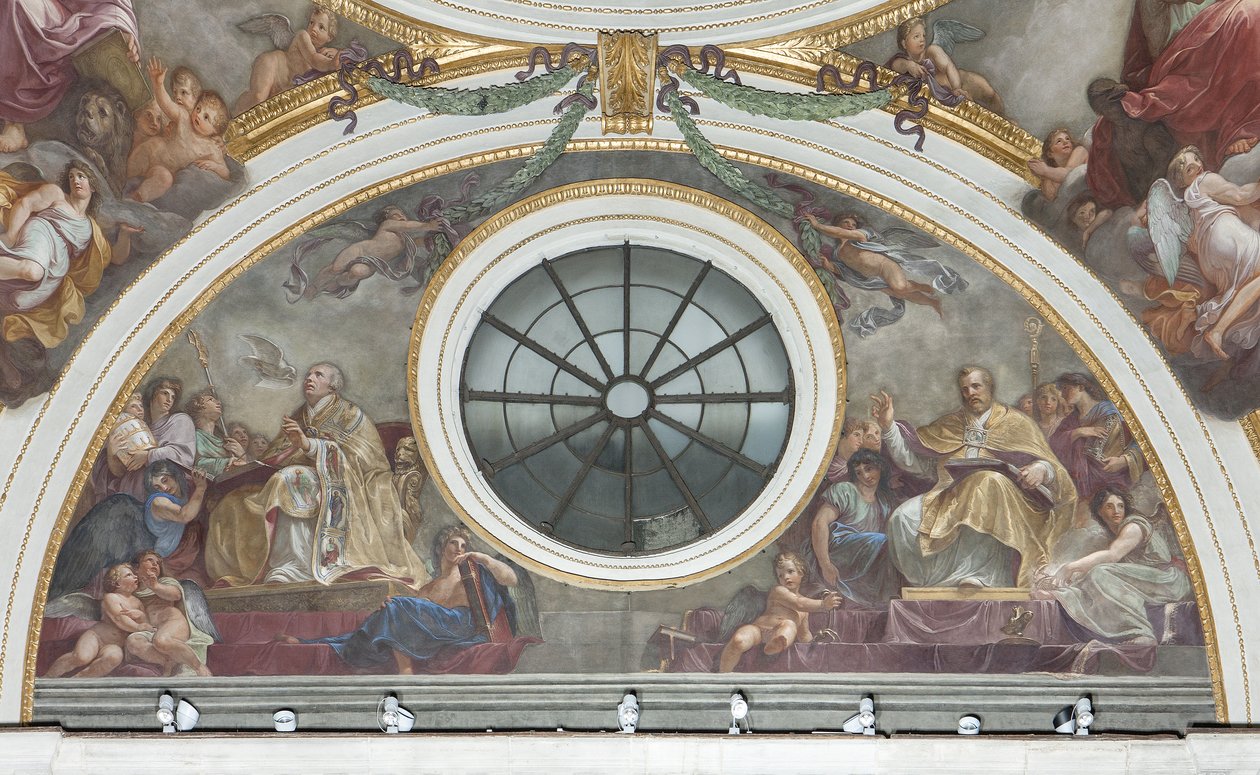 Pyhä Ambrosius ja Pyhä Gregorius Suuri, 1792-95 tekijältä Andrea the Elder Appiani