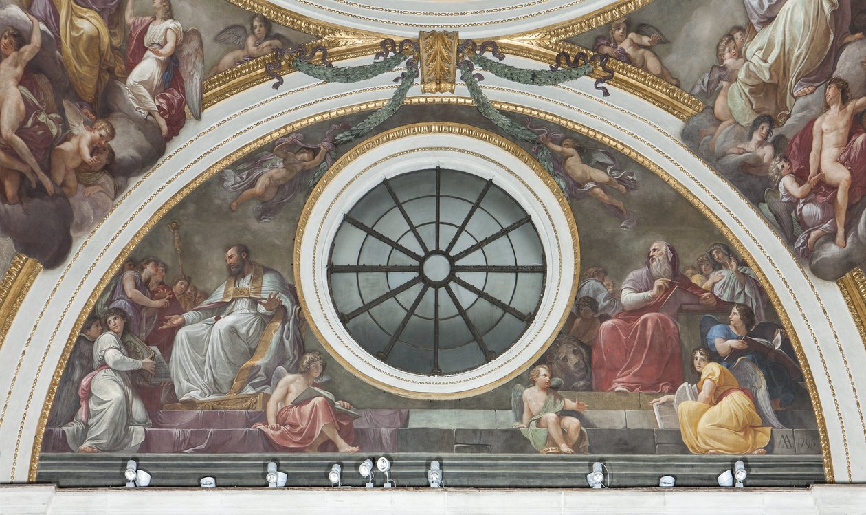 Pyhä Augustinus ja Pyhä Hieronymus, 1792-95 tekijältä Andrea the Elder Appiani