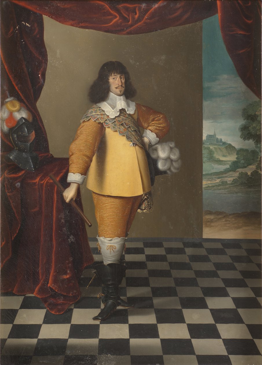 Tanskan ja Norjan kuningas Frederick III - Tanskan ja Norjan kuninkaan Frederick III (1609-1670) muotokuva, Magerstadt (Magerstaedt, Magerstetten), Andreas (toimii 1639-1651). Öljy kankaalle. Mitat: 55x38 cm. Tukholman kansallismuseo tekijältä Andreas (active 1639 1651) Magerstadt