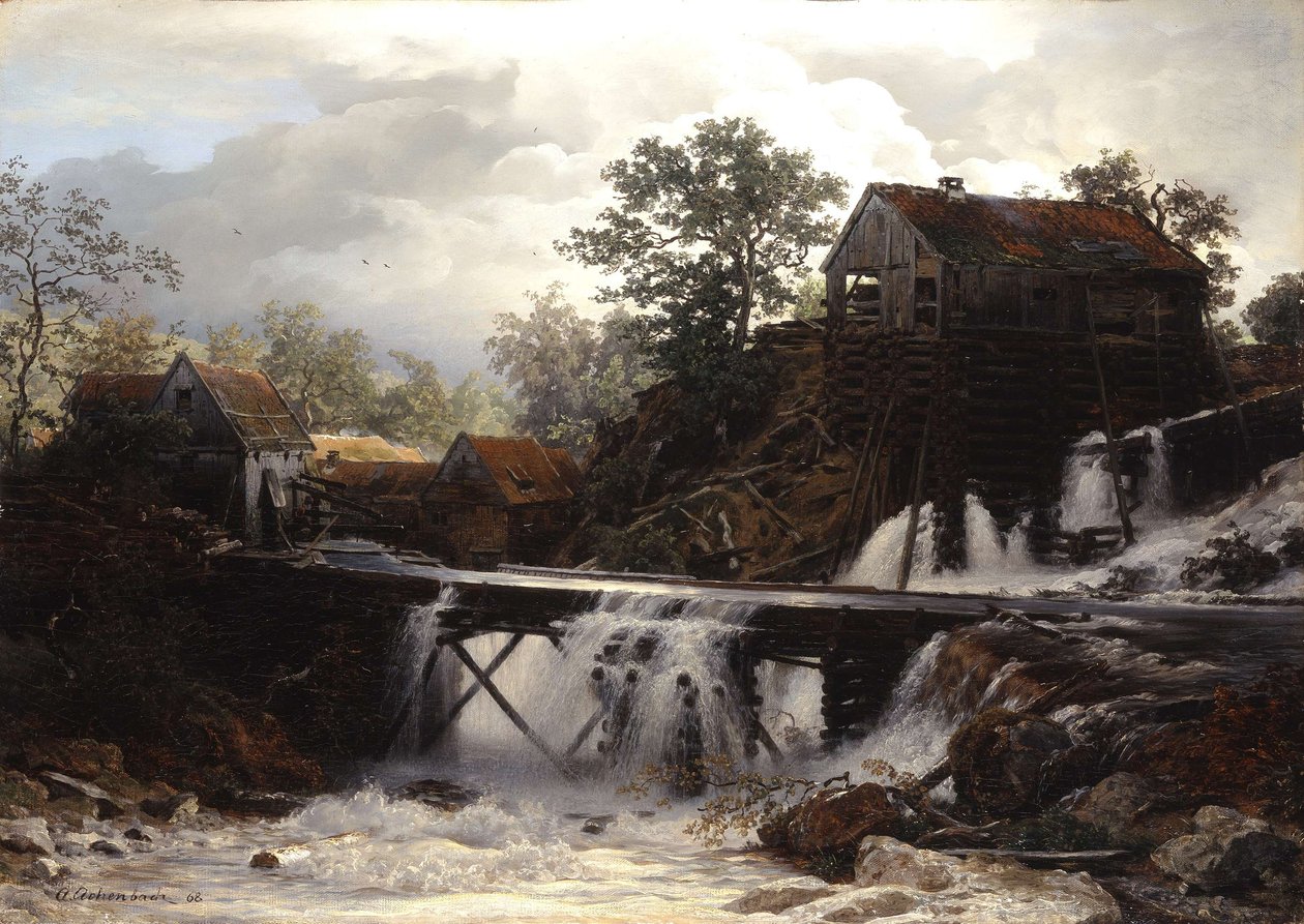 Westfalenissa sijaitseva puuhiomo tekijältä Andreas Achenbach