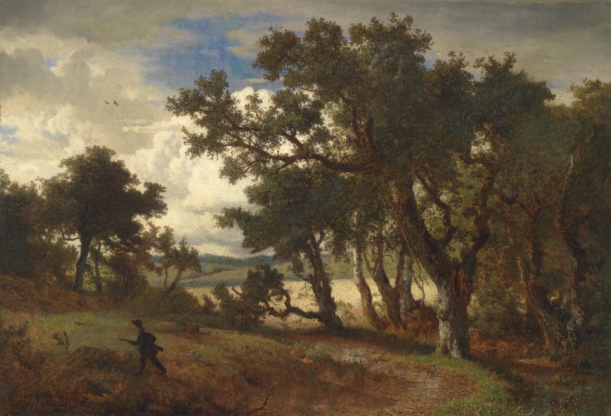 Jäger Landschaftissa tekijältä Andreas Achenbach