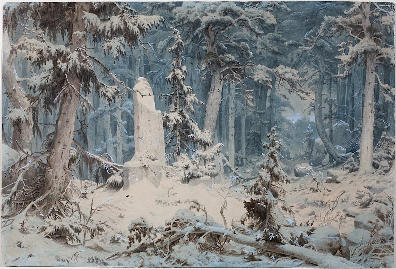 Luminen metsä, 1835 tekijältä Andreas Achenbach