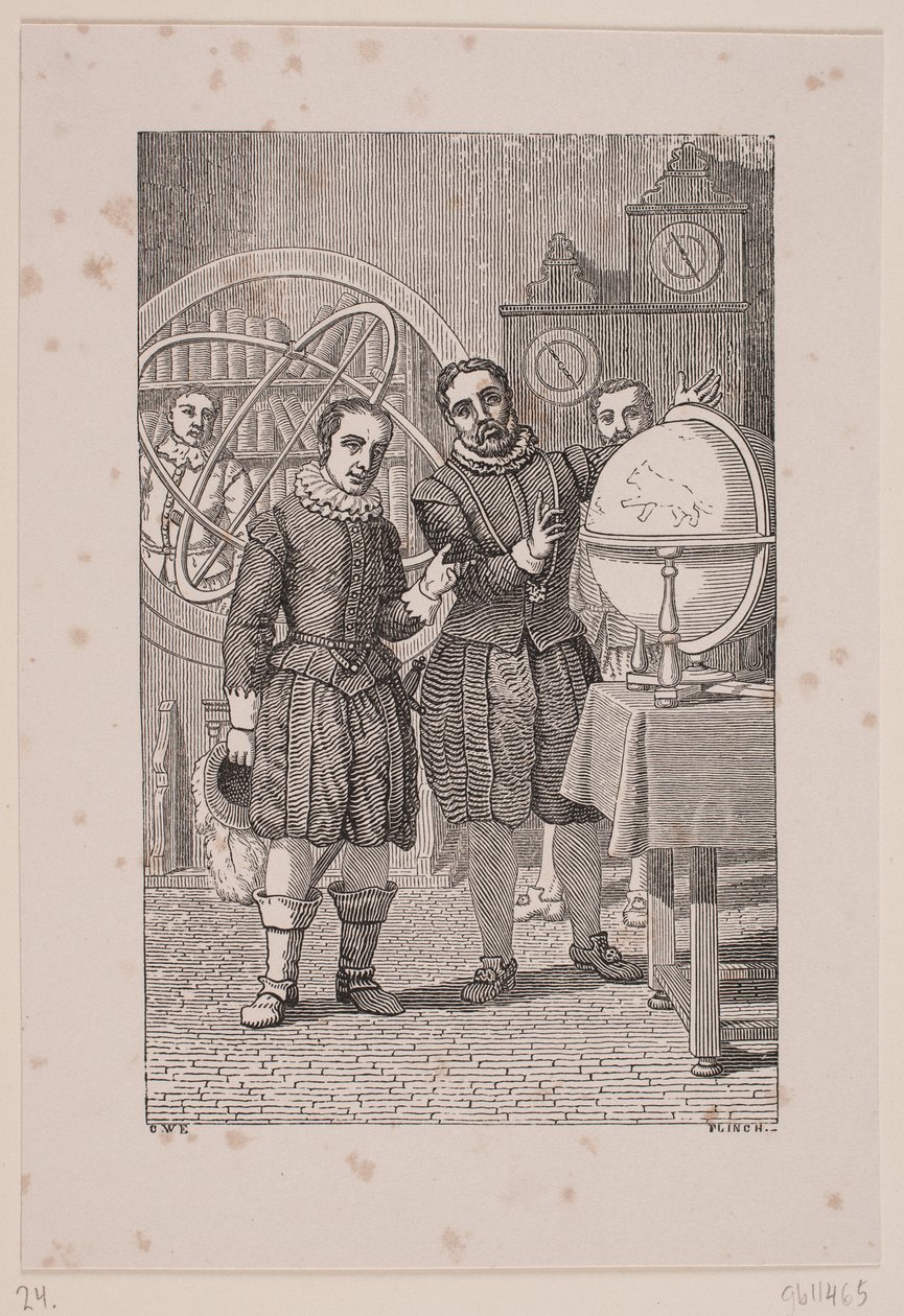 Christian IV vierailee Tycho Brahessa tekijältä Andreas Flinch