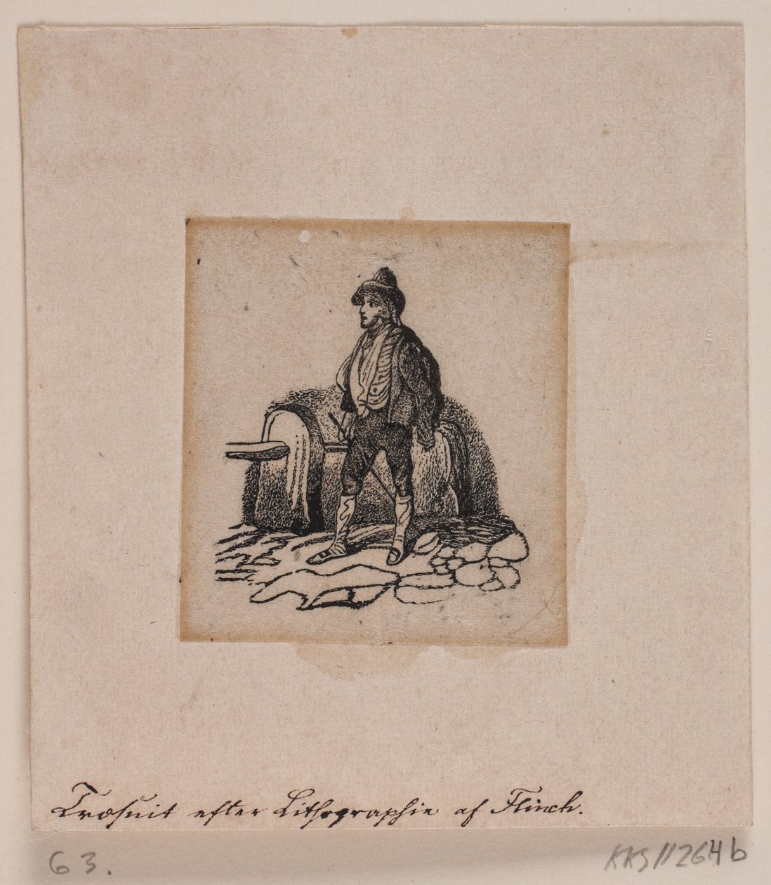 Vuokralainen (?) (litografian jälkeen) tekijältä Andreas Flinch