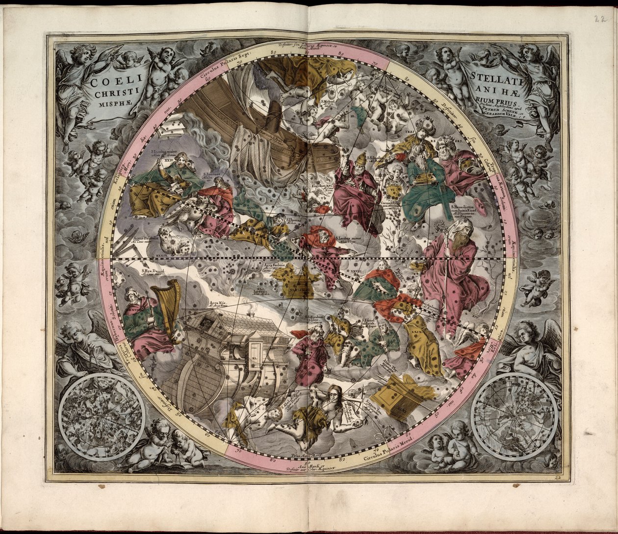 Phillips, 4274 Saatavilla myös Library of Congress -verkkosivuston kautta rasterikuvana. Sisältää indeksin. Jotkut Johannes van Loonin kaivertamat levyt. Sisällysluettelossa mainittujen 29 lautasen lisäksi levyjen välissä on lisälautanen tekijältä Andreas; Schenk Cellarius
