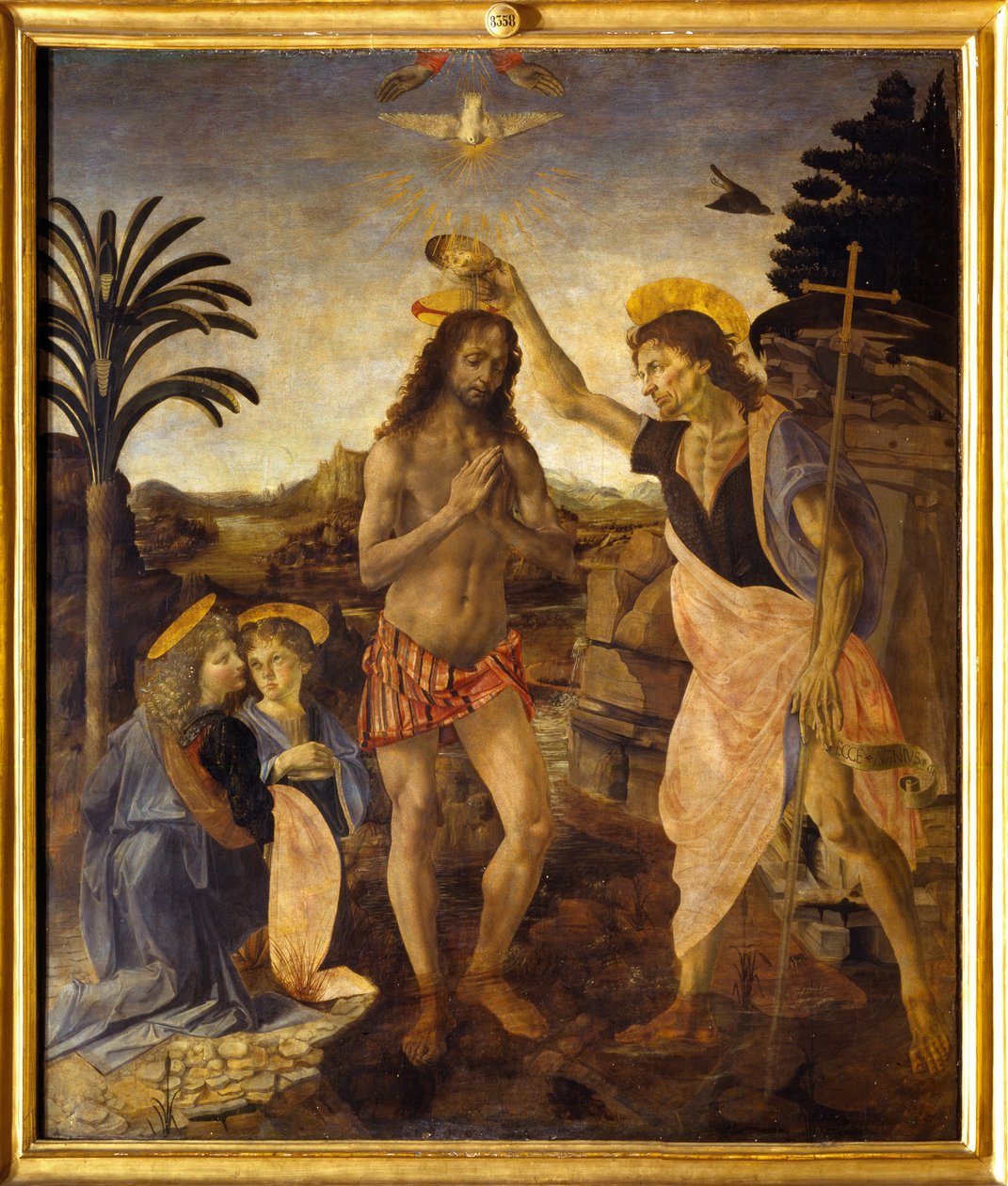Kristuksen kaste tekijältä Andreea & Vinci Leonardo da (1452 1519) Verrocchio