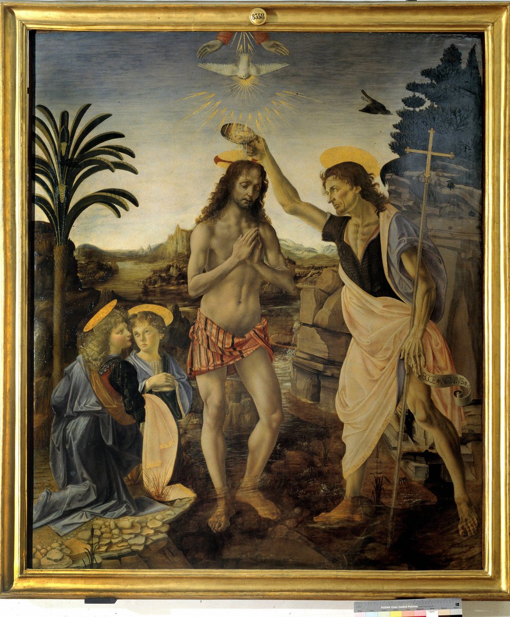 Kristuksen kaste c. 1475-1478 tekijältä Andreea and Vinci Leonardo da Verrocchio