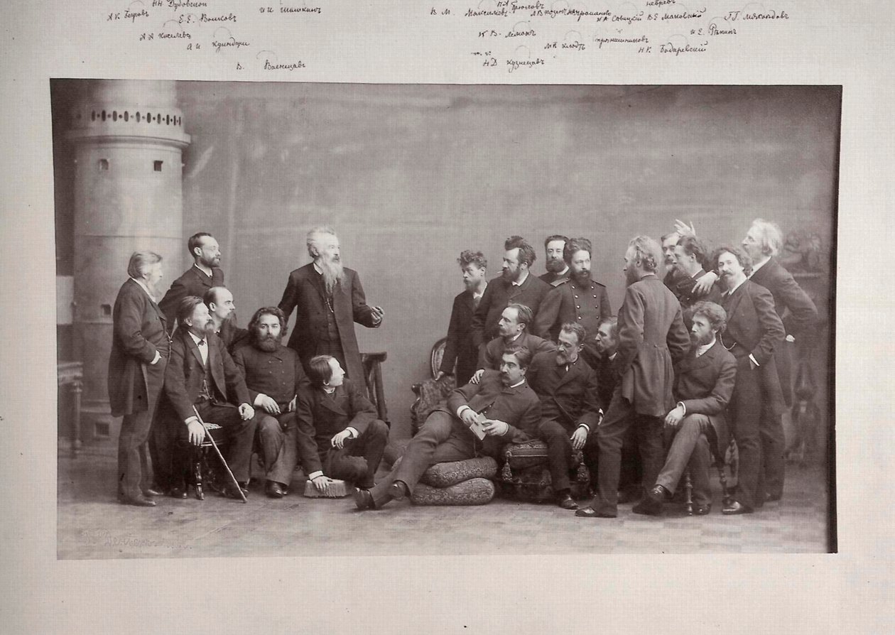 Peredvizhniki The Wanderers, venäläisten taiteilijoiden ryhmä, 1888 tekijältä Andrei Deniere
