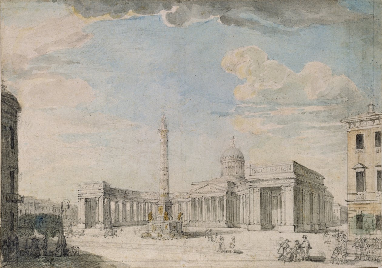 Kazanin katedraali Pietarissa, n. 1800 tekijältä Andrei Nikiforovich Voronikhin