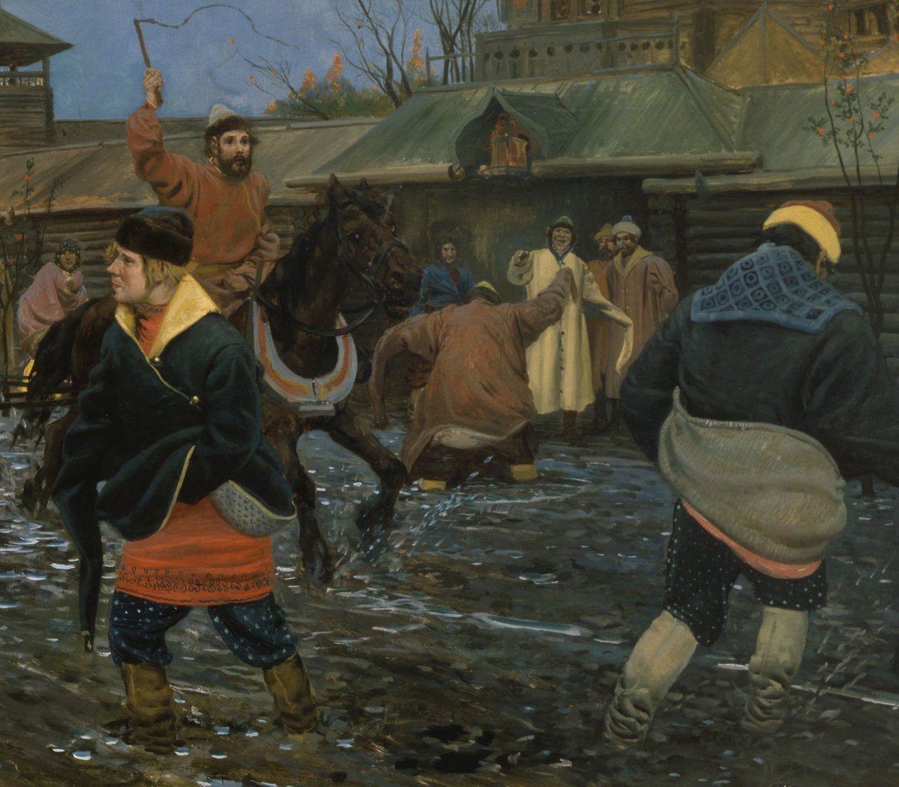 1600-luvun Moskovan katu pyhäpäivänä tekijältä Andrei Petrovich Ryabushkin