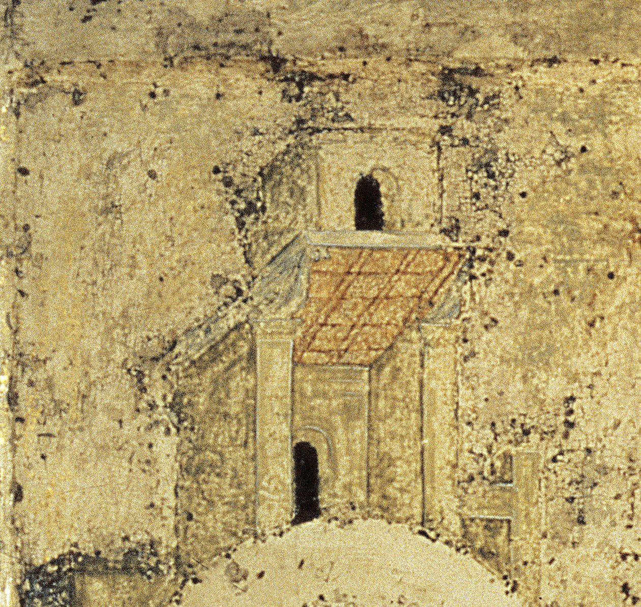 Yksityiskohta taulusta Pyhä kolminaisuus, 1420-luku (tempera paneelille) (yksityiskohta) (ks. 39517) tekijältä Andrei Rublev