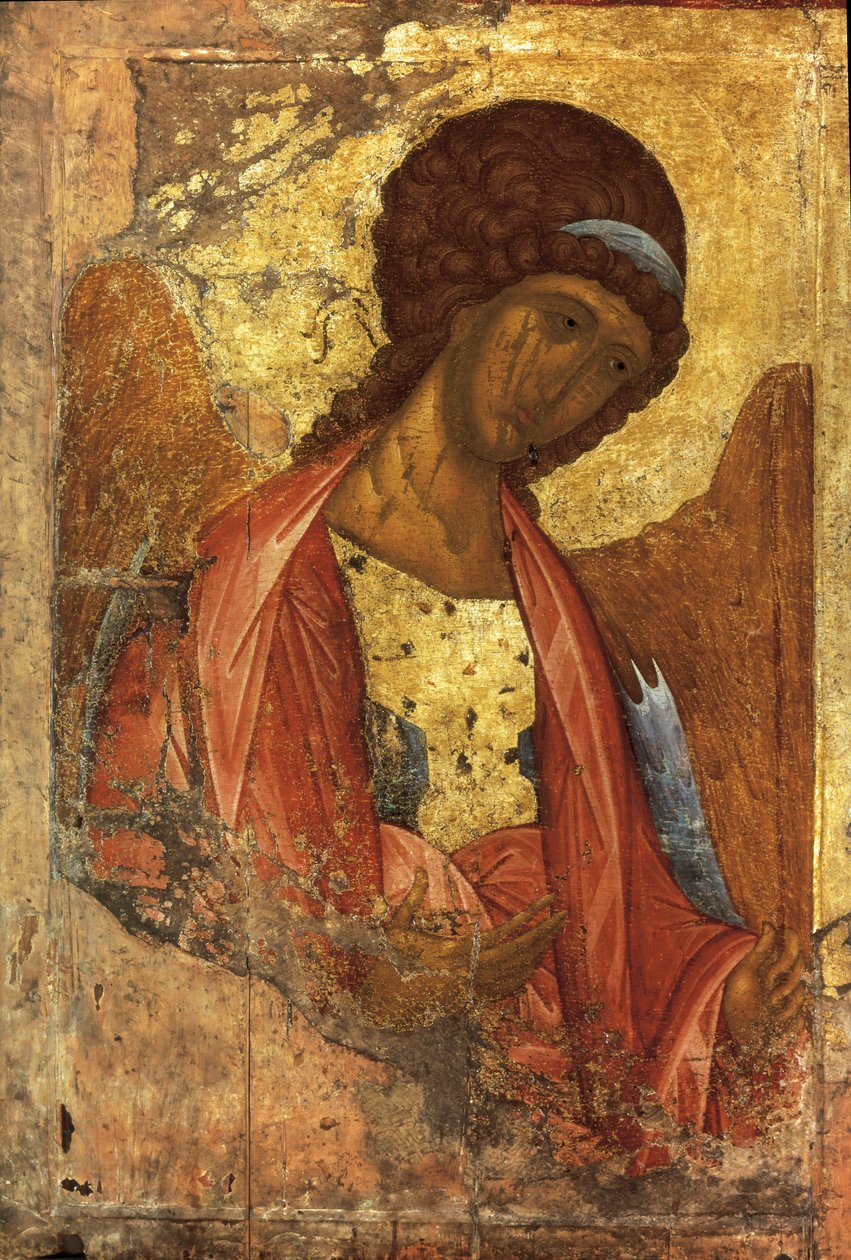 Arkkienkeli Mikael (venäläinen ikoni), Andrei Rubljovin tai Andrej Rubljovin (1360-1430), maalattu vuosina 1410-1420 (maalaus puulle) tekijältä Andrei Rublev