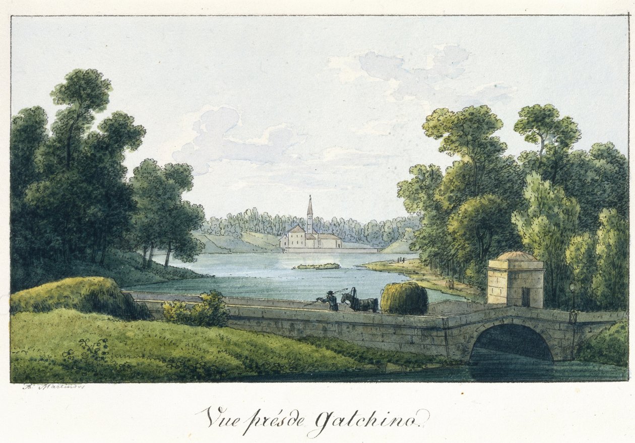 Priory Palace Gatchinassa, ennen vuotta 1817 tekijältä Andrei Yefimovich Martynov