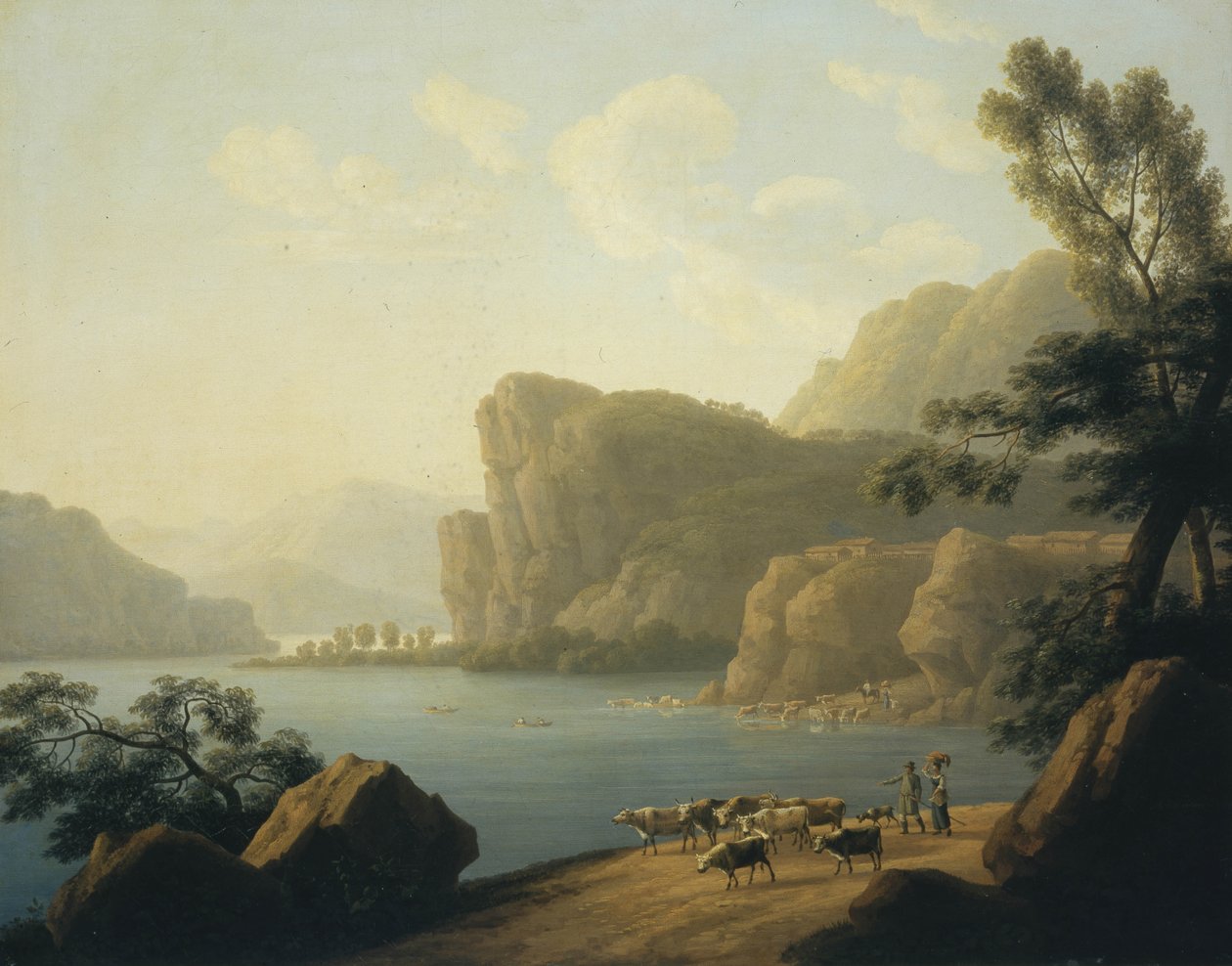 Näkymä Selenga-joelle Siperiassa, 1817 tekijältä Andrei Yefimovich Martynov