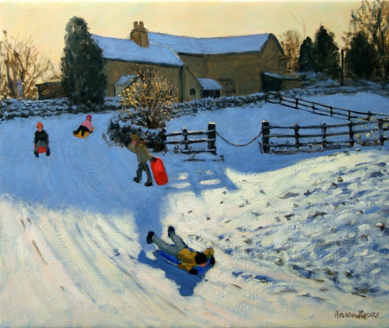 Lasten kelkkailu, Monyash, Derbyshire tekijältä Andrew Macara