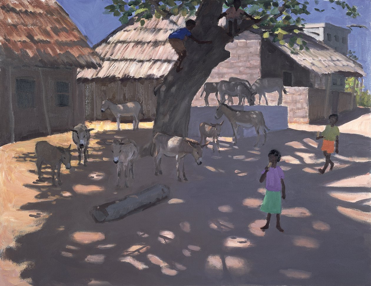 Donkeys, Lamu, Kenia, 1995 tekijältä Andrew Macara