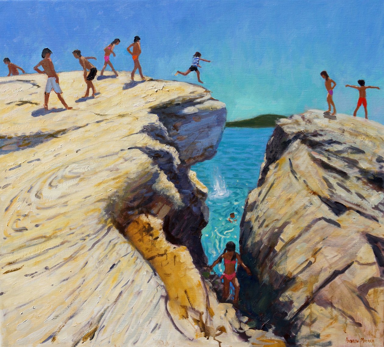 Hyppäämässä kallioilta,Plates,Skiathos,2015, tekijältä Andrew Macara