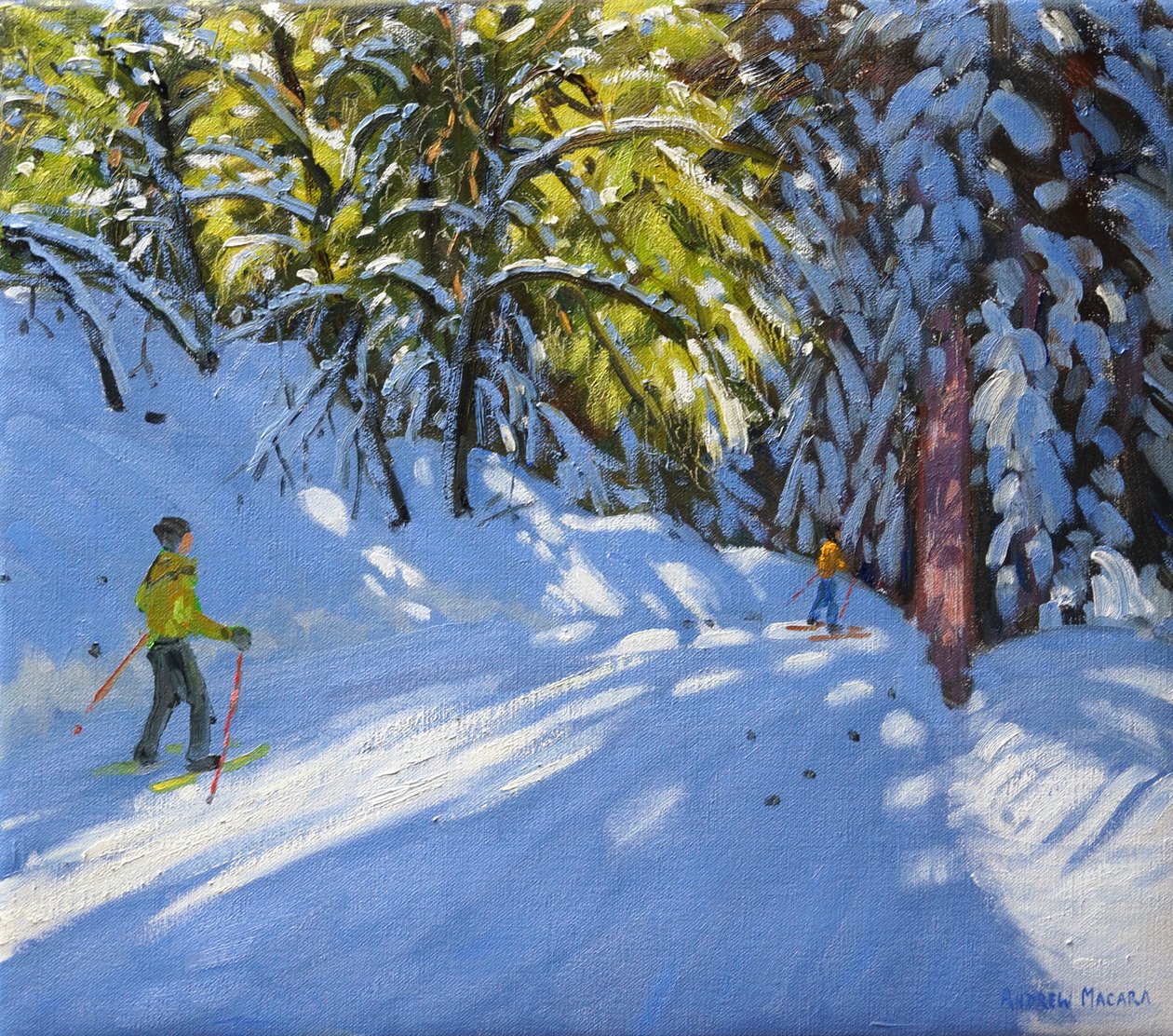 Hiihtäminen metsässä, La Clusaz, 2012 tekijältä Andrew Macara